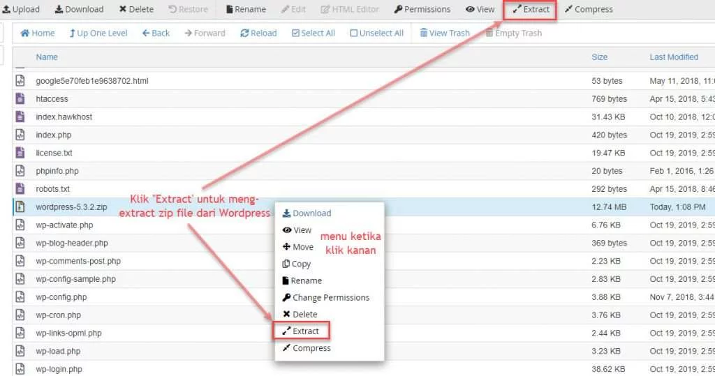 cara-extract-file-di-cpanel